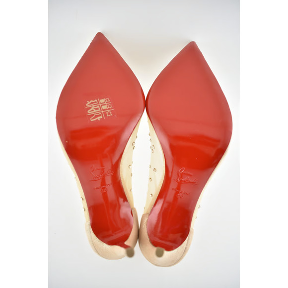 Christian Louboutin Marenude 100 Nude Strass Crystal Mesh Pigalle Heel Pump 40 - Picture 12 of 12